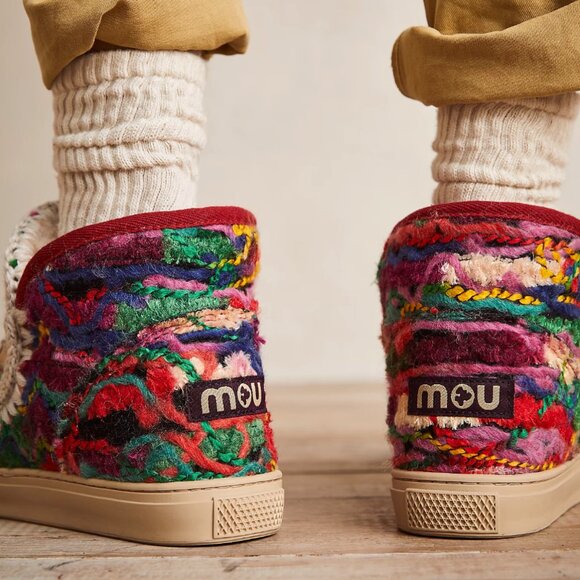 Mou Confetti Cozy Multicolor Eskimo Wool Boots - Picture 3 of 16